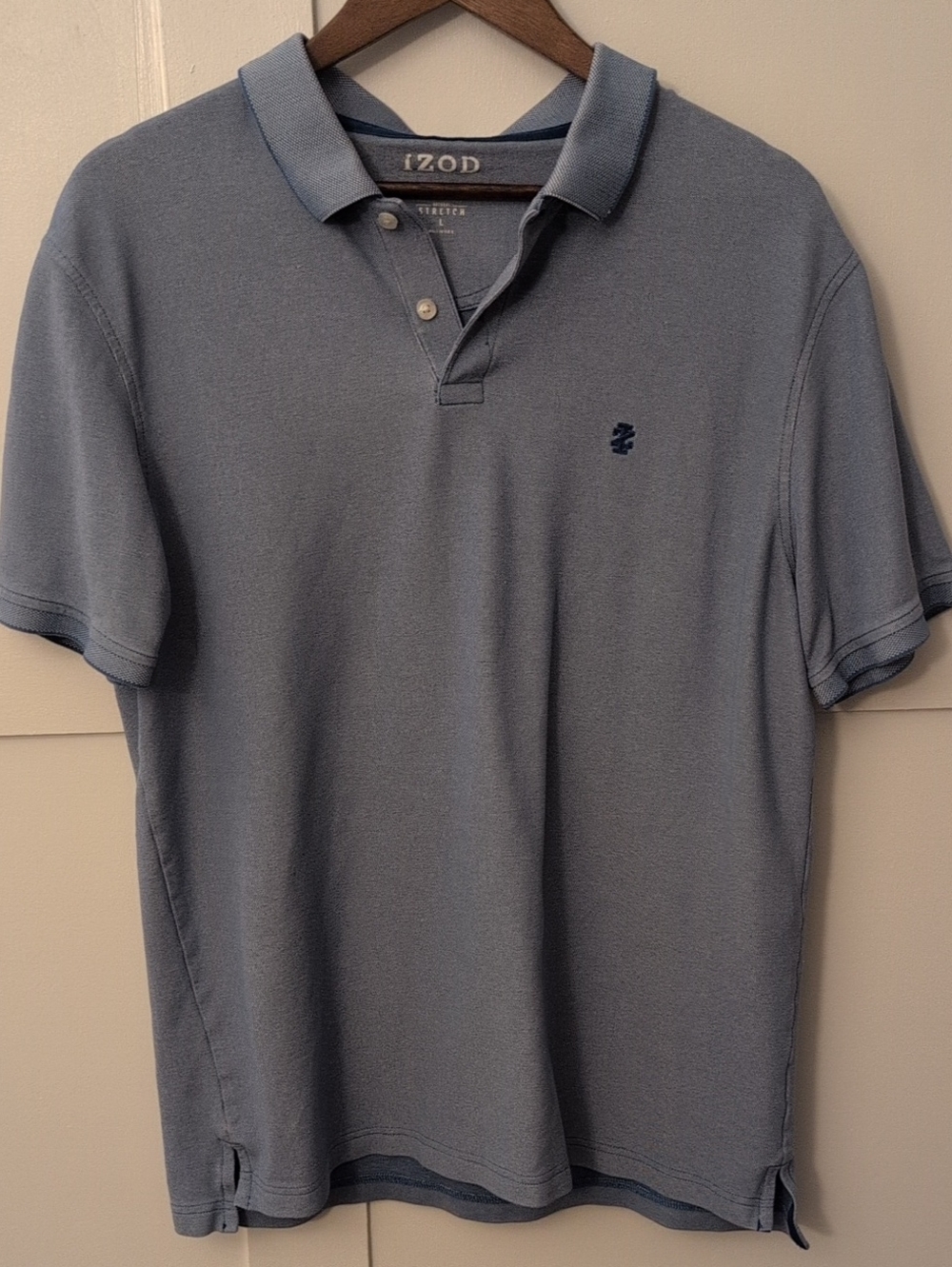 Izod Light Blue Men’s Pique Polo with Embroidered Logo